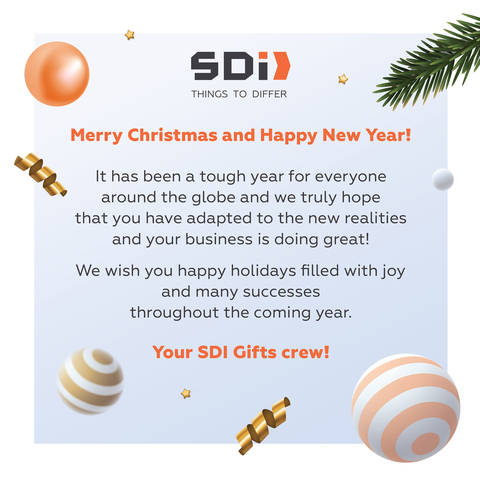 Merry Christmas and Happy New Year 2021 form SDI Gifts