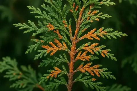 КОГДА ЗЕЛЕНЬ СТАНОВИТСЯ РЫЖЕЙ: ПОЛНЫЙ ГИД ПО БОРЬБЕ С РЖАВЧИНОЙ НА ТУЕ