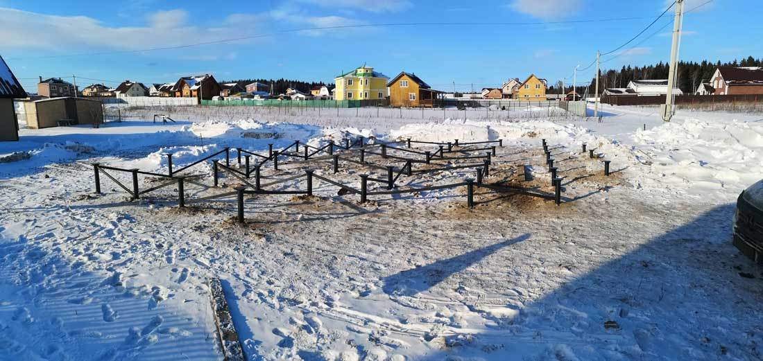 Обвязка свай металлическим уголком