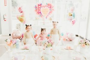 Pastel and gold Valentine’s Day party