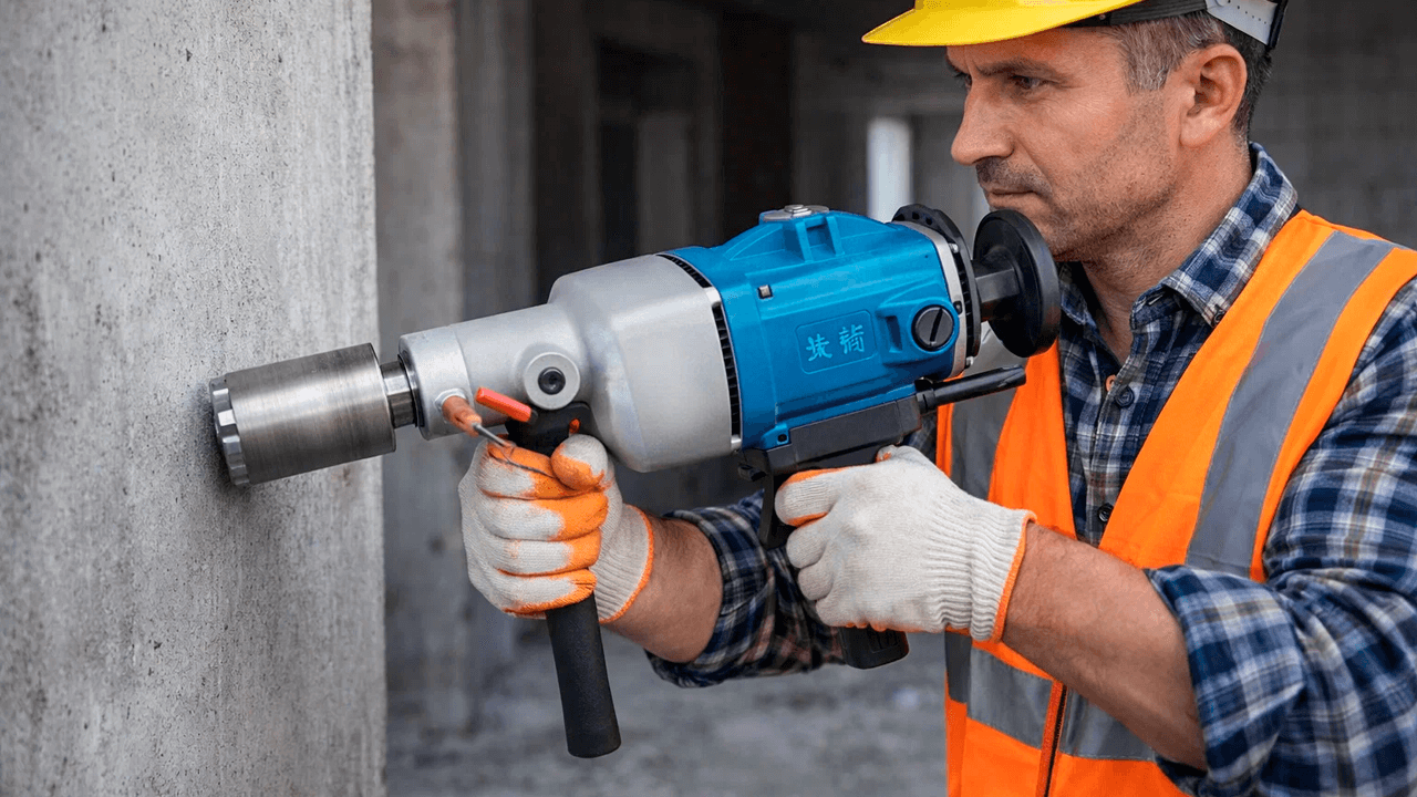 Сверление отверстий под канализацию