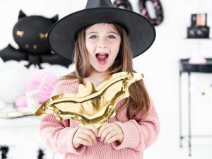 Черный Хэллоуин с золотыми мышками