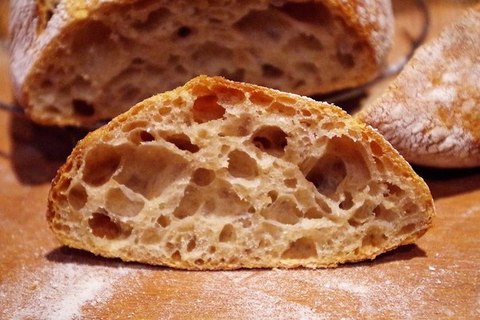 Чабатта на закваске, видео (sourdough ciabatta)