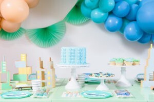 Modern city-themed birthday