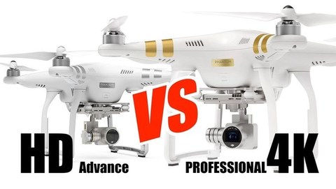 Квадрокоптеры DJI Phantom 3 professional vs advanced - в чем же отличия?