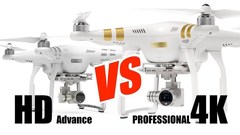 Квадрокоптеры DJI Phantom 3 professional vs advanced - в чем же отличия?