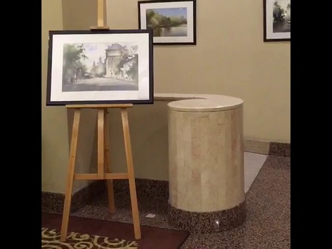 Выставка картин в технике батик в отеле Мариот. Апрель 2018 г.