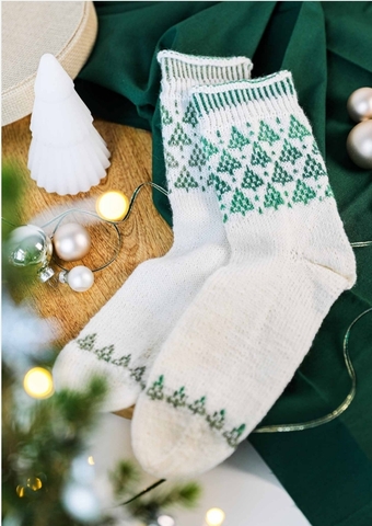 Новогодние носки с ёлочками