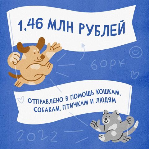 1.46 млн рублей на кошек, собак и людей