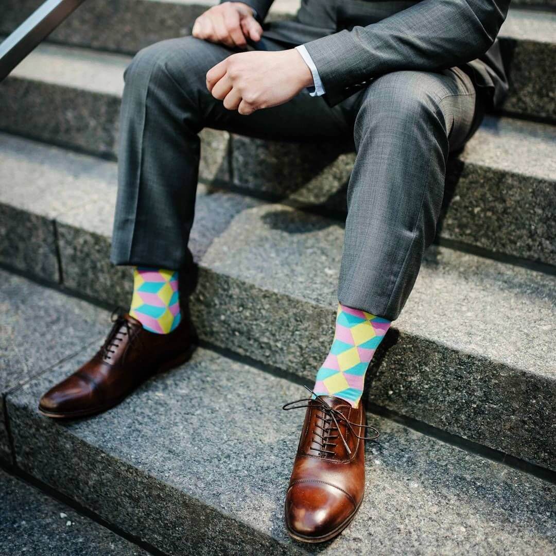 Цветные носки мужские под костюм
