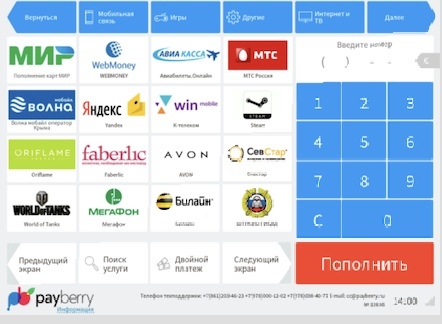 Принимаем оплату через терминалы PayBerry. Кнопка GameConsol