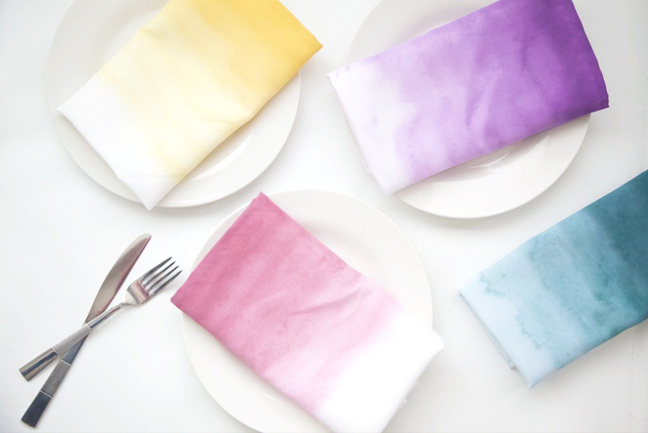 Мастер-класс: градиентные салфетки и кольца с кисточками