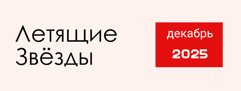 ЛЕТЯЩИЕ ЗВЕЗДЫ НА ДЕКАБРЬ 2025