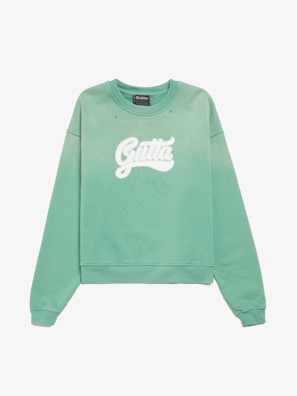 'SCRIPT' SWEATSHIRT DISTRESSED 