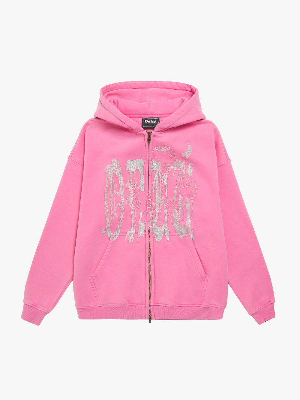 ‘OG’ PINK/GLOSS SILVER ZIP-HOODIE 