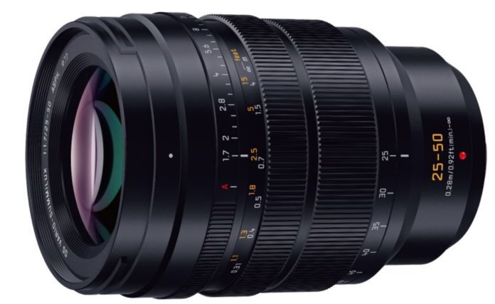 Опубликованы характеристики объектива Panasonic 25-50mm F/1.7 ASPH