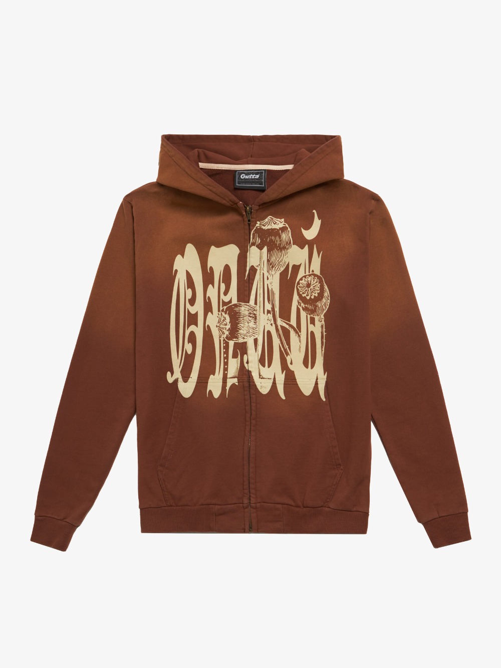 'OG SLIM' ZIP-HOODIE BROWN