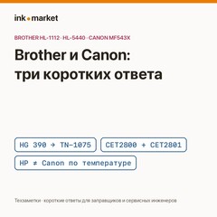 Brother TN-1075, печка HL-5440 и термоплёнка Canon MF543x: три коротких ответа