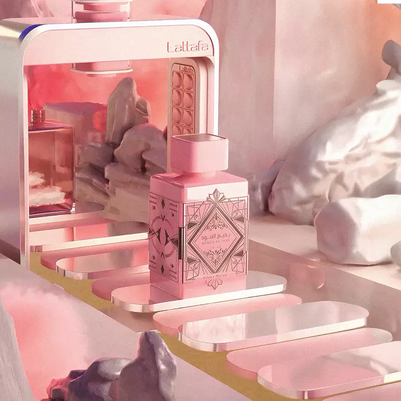 A Pink Cloud of Sweetness by Lattafa — the new Noble Blush