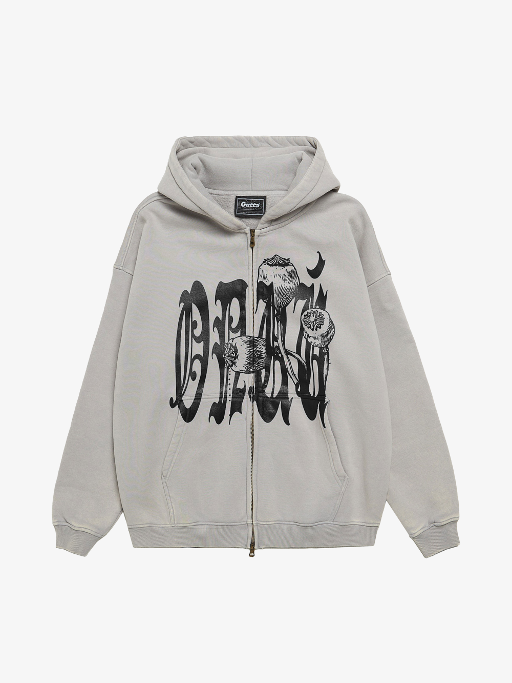 'OG' GREY/BLACK ZIP-HOODIE