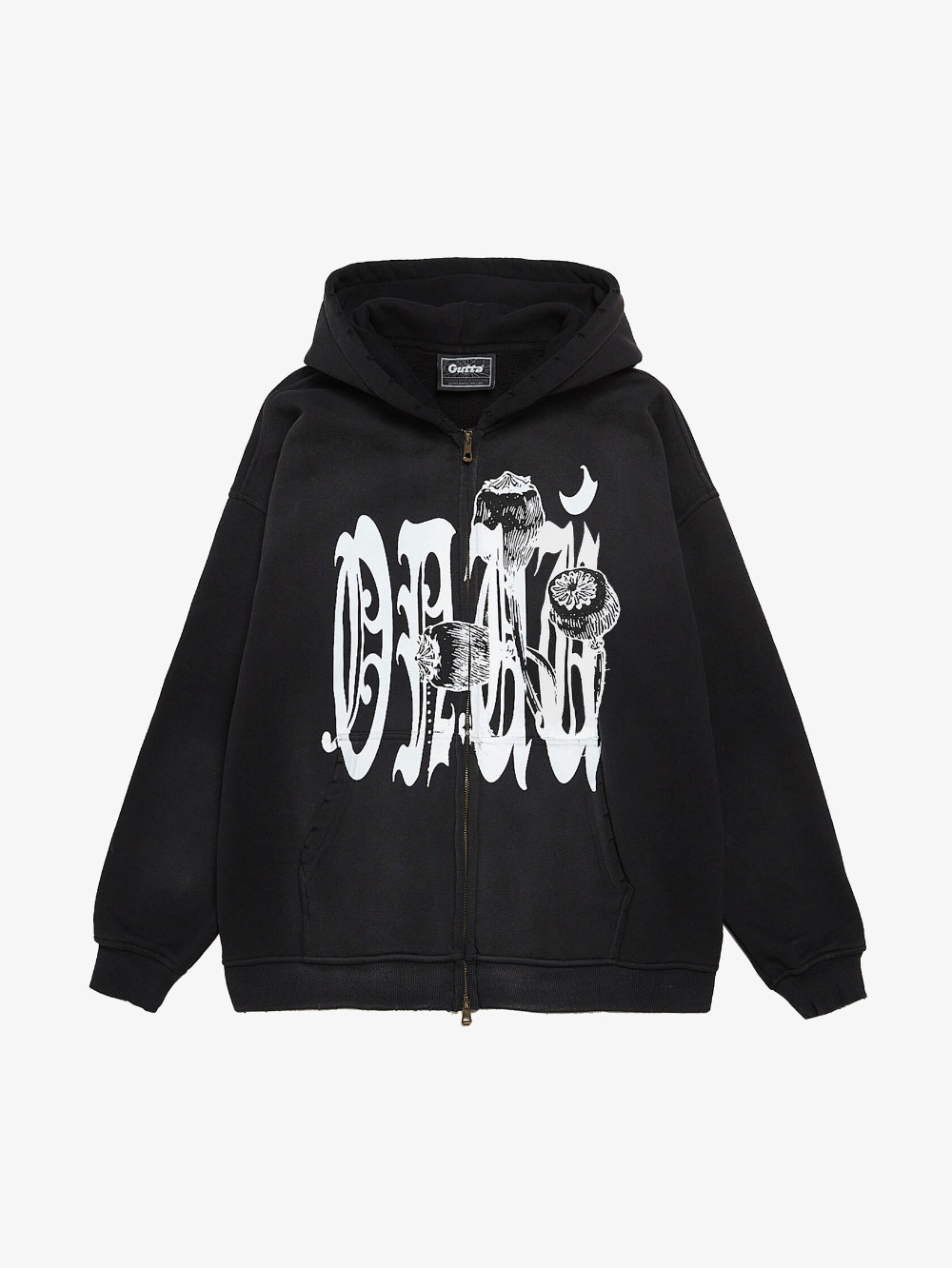 'OG' BLACK/WHITE ZIP-HOODIE