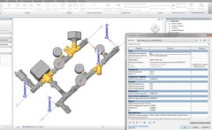 Библиотеки семейств узлов обвязки CENT для фанкойлов в Revit