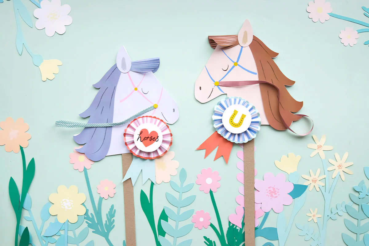 Лошадки на палочке своими руками