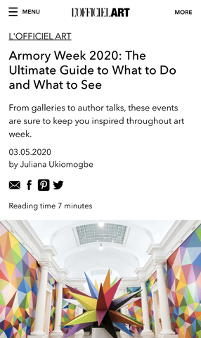 Armory Week 2020: The Ultimate Guide to What to Do and What to See