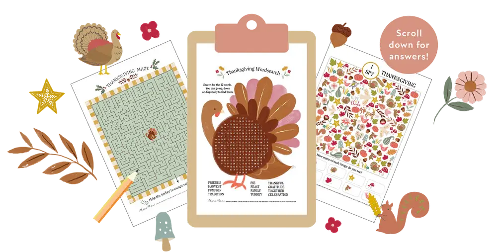 Осенние игры — шаблоны от Meri Meri