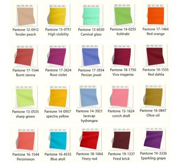 Модные цвета PANTONE осень-зима 2023 /2024