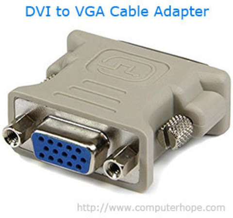 Конвертировать DVI в VGA или VGA на DVI?