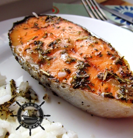 Горбуша в духовке с базиликом и сливками от Рыбного Мурманна