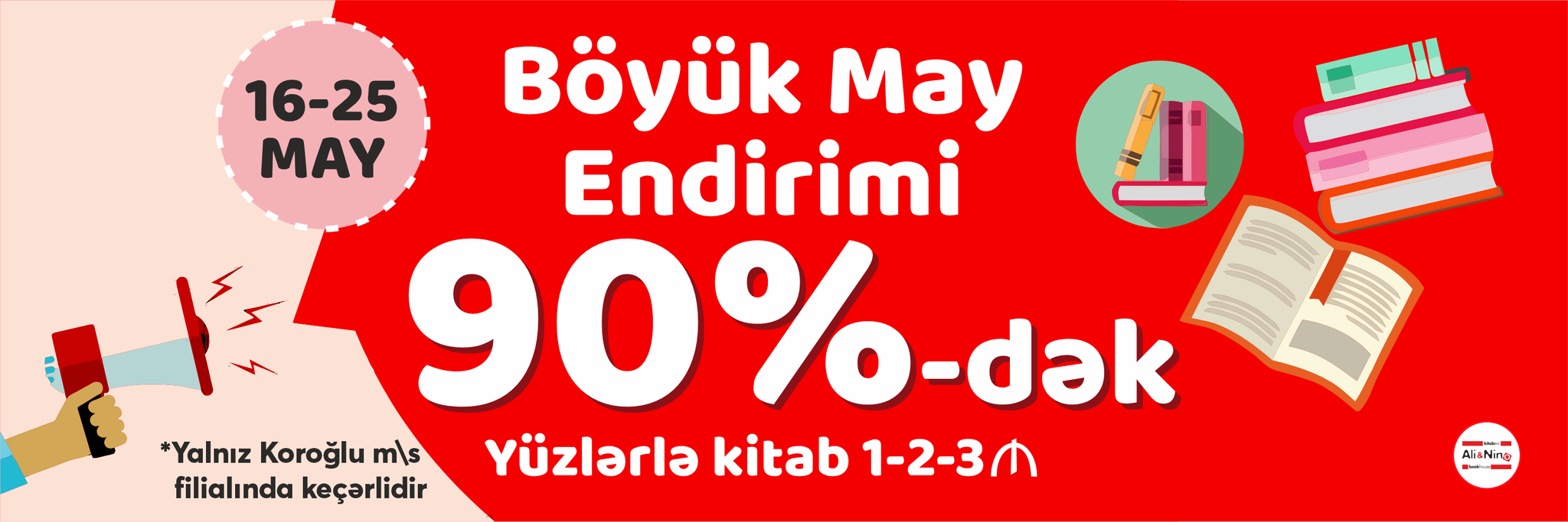 Koroğlu filialında bütün məhsullara 20-90% endirim!