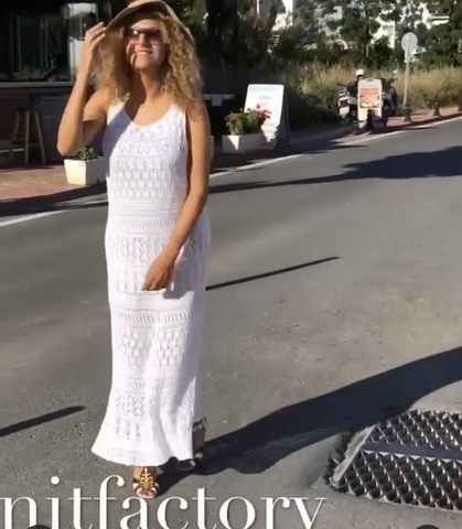 Пляжное платье knitfactory из пряжи Illaria Intenso Mako + ПРОМОКОД