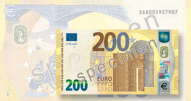 Как отличить евро. Евро банкноты номинал 200. Купюра 200 евро. Буквенно-цифровая метка на банкнотах евро. Евро 200 купюра 2002.