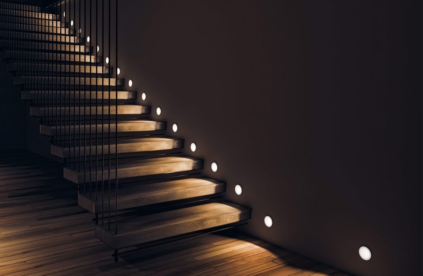 светильники на лестнице фото