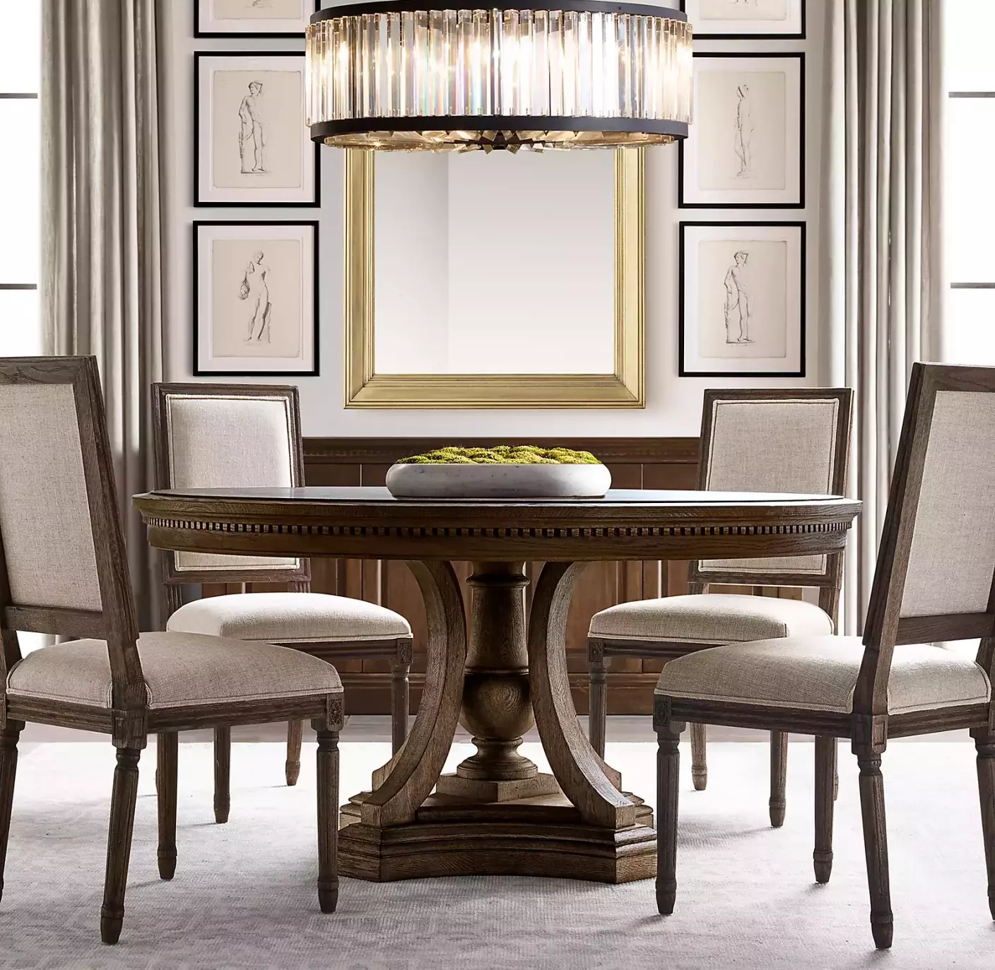 Круглые обеденные столы из дерева – грациозное интерьерное решение с аристократическим оттенком