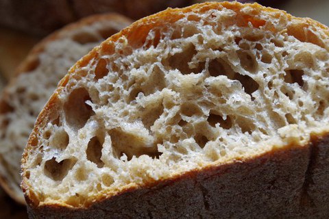 Чабатта на закваске полностью из домашней муки (+видео)