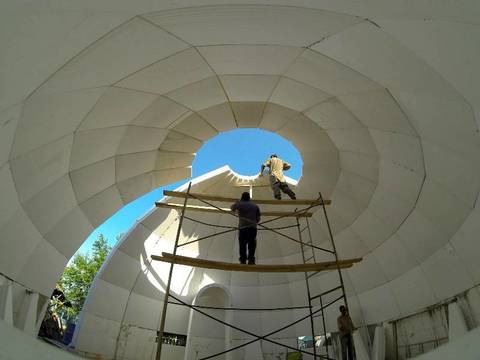 Купольный сферический дом, технология строительства