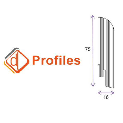 Шпонированный плинтус DL Profiles 75х16