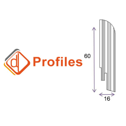 Шпонированный плинтус DL Profiles 60х16