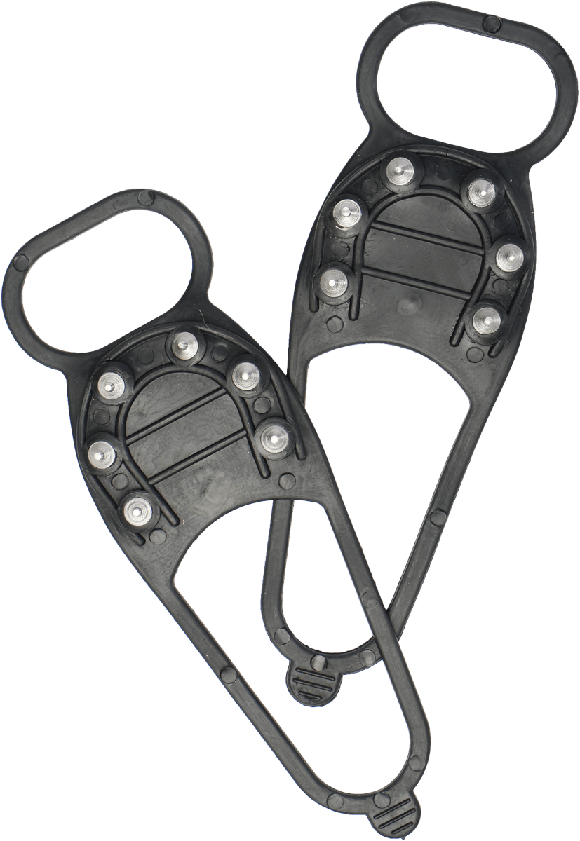 Средство от гололеда. Приспособление ледоходы д/ходьбы в гололед разм. Ледоходы мини 4+4 шипа. Ледоходы зимняя подкова 6 шипов. 41-45 (5+5 круглые шипы).