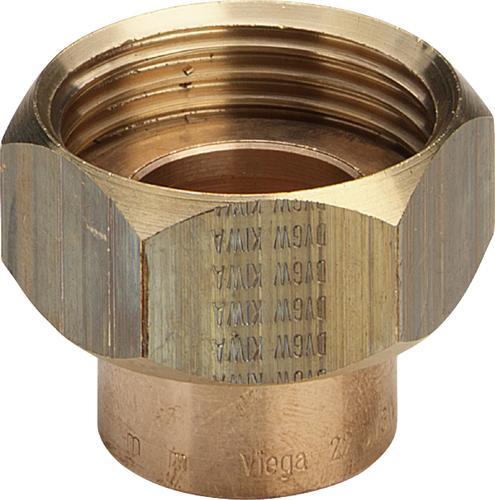 Муфта бронзовая под пайку Viega ВР c накидной гайкой и плоским ...