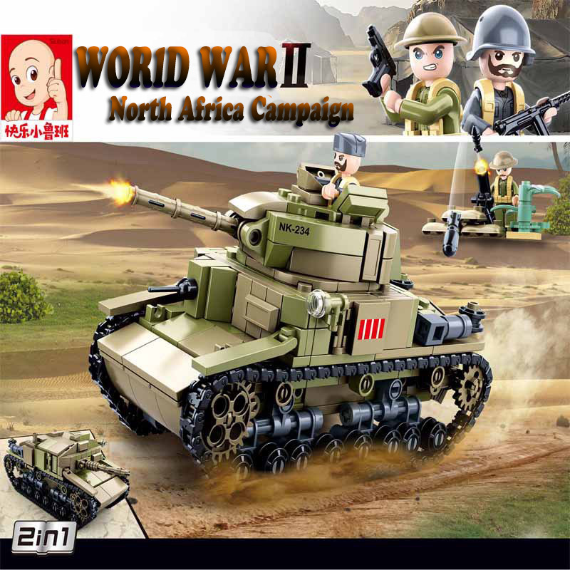 Build Your Own Lego Tank: Unboxing Sluban WWII M38-B0697 The Battle for  Kursk 