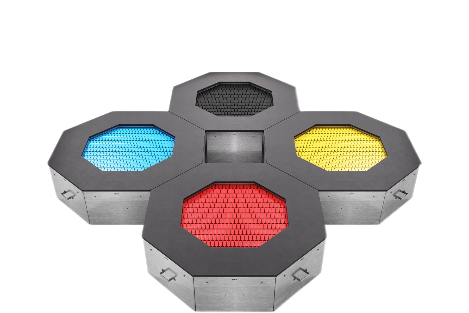 Встраиваемые уличные батуты для детских площадок