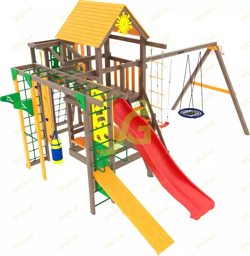 Детские спортивные комплексы - купить уличные площадки в Киндер Дворик