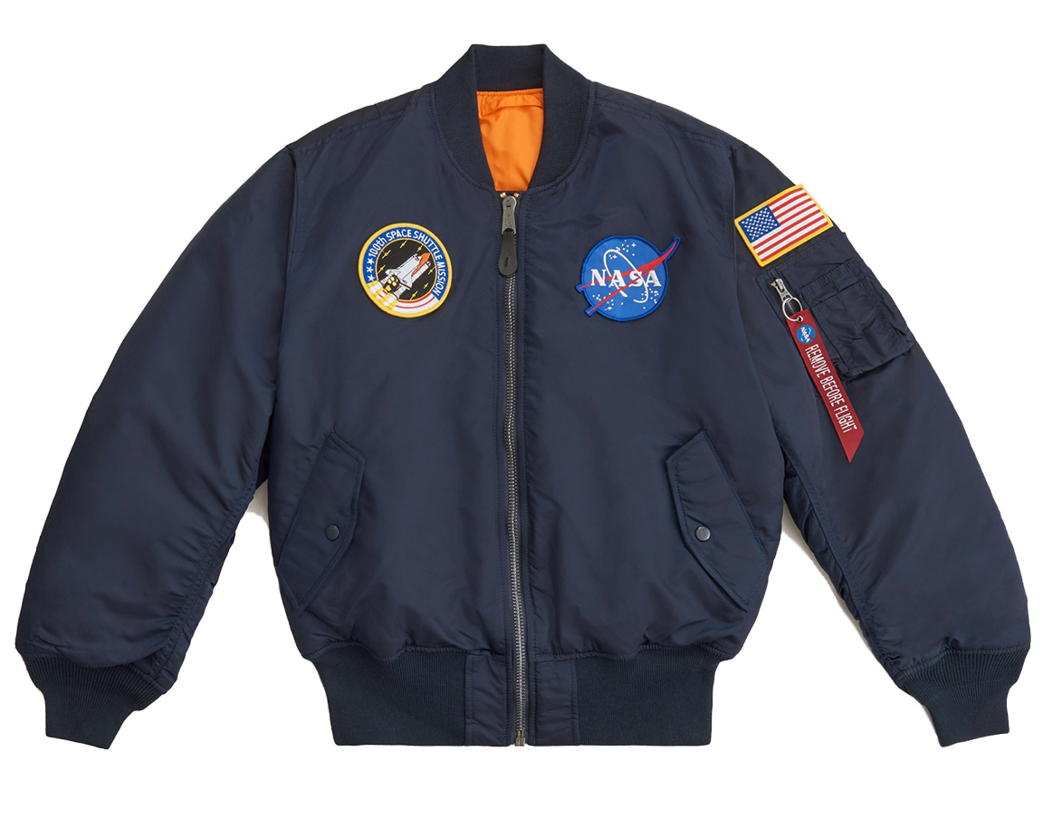 alpha industries nasa bomber black