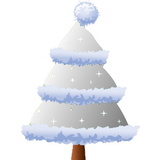 Белые елки искусственные изображение