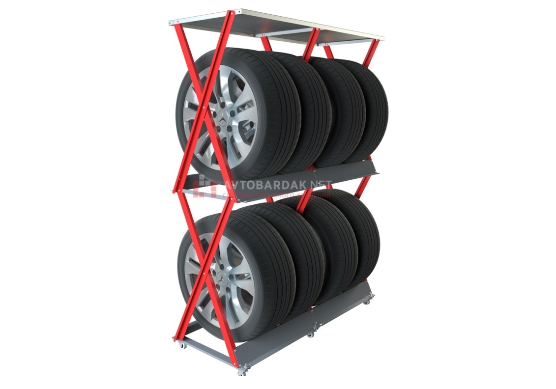 Напольная стойка для 2 колес стандарт (ширина шин до 255мм)