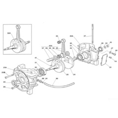 Картер, коленчатый вал